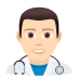 👨🏻‍⚕️ man health worker: light skin tone display on JoyPixels